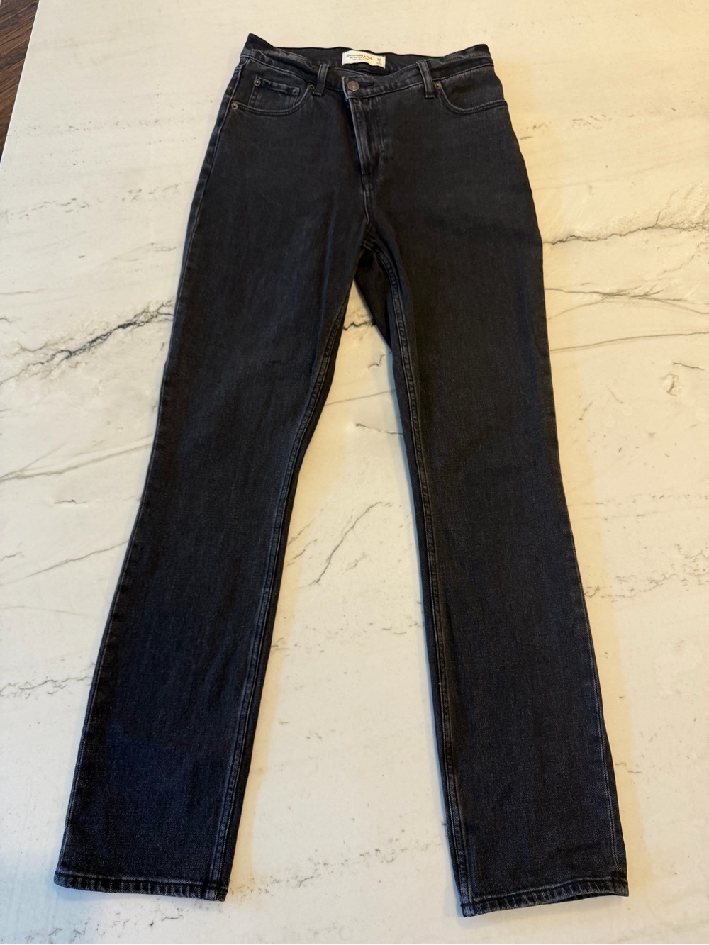 Abercrombie & Fitch ’90s Slim Straight Ultra High Rise Jeans Size 27 Black Wash